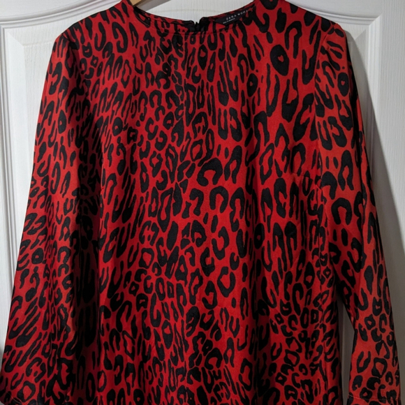 Zara | Red leopard midi dress - Picture 5 of 14